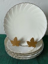 Lenox Bone China WEATHERLY Gold Marks Platinum Band Salad Plates x6 - $79.99