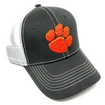 Grey Ghost Clemson Tigers Mascot Paw Logo Curved Bill Mesh Trucker Snapb... - $25.43