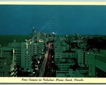 Neon Canyon Night View Miami Beach Florida FL 1963 Chrome Postcard I8 - £3.07 GBP