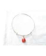 Color Enamel Ladybug Lady Bug Charm On Silver 8" Slide Bangle Bracelet - €5,14 EUR Color Enamel Ladybug Lady Bug Charm On Silver 8" Slide Bangle Bracelet - €5,14 EUR