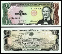 Dominican Republic 1 Peso Oro 1987 P 126b Uncirculated - £7.51 GBP