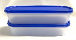 2 Tupperware Modular Mates Oval 1 with Blue Seal #2399A-4 Storage Containers NEW - £21.54 GBP