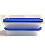 2 Tupperware Modular Mates Oval 1 with Blue Seal #2399A-4 Storage Contai... - £21.23 GBP