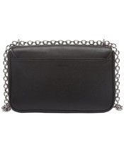 Calvin Klein Womens Lock Leather Shoulder Bag Color Oxblood/Silver - £279.58 GBP
