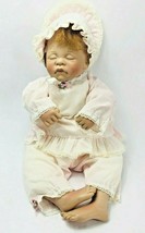 Lee Middleton First Moments Sleeping Baby Girl Doll 21in Vintage 1983 COA Lashes - £78.31 GBP