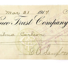 1914 Kineo Trust Company Bank Check E.A. Sampson Dover Maine Signed 6223... - $369.57 MXN