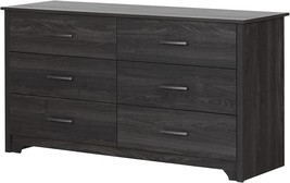 South Shore Fusion 6-Drawer Double Dresser, Gray Oak - £250.31 GBP