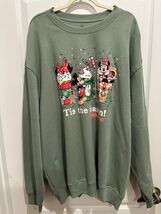 Disney Parks Tis The Season Christmas Holiday Pullover Sweatshirt WDW 2X... - €50,62 EUR