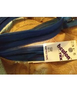 22&quot; ROYAL BLUE COLOR BEAULON KNIT TAPE ZIPPER SOFT FLEX MESH FLUID SILKY... - $4.99