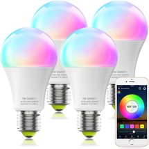 Smart Light Bulbs, WiFi &amp; Bluetooth 5.0, MagicLight A19/E26 LED Color Changing - £35.96 GBP