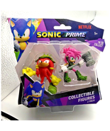 Amy Rose and Knuckles 2.5&quot; Figure Set - SEALED! (Sonic Prime) FAST SHIP! - $20.30 CAD