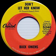 Buck Owens - I Don&#39;t Care (Just As Long) / Don&#39;t Let Her Know [7&quot; 45 rpm Single] - £3.58 GBP