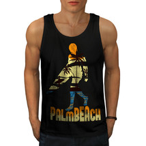 Wellcoda Beach Surf Sun Holiday Mens Tank Top, Miami Active Sports Shirt - £14.92 GBP+