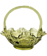 Vintage Green Pressed Glass with Handle Avocado Green - £22.35 GBP