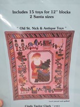 Old Saint Nick And Antique Toys A Victorian Wall Quilt Or Medallion 26&quot; ... - $31.67