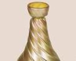 Iridescent Art Glass Favrile Twist Candle Holder - $108.00