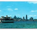 Island Ferry and Skyline Toronto Ontario Canada UNP Chrome Postcard R30 - $4.90