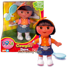 Year 2005 Nick Jr Dora The Explorer 8 Inch Tall Plush Doll - Cowgirl Dora - £58.79 GBP