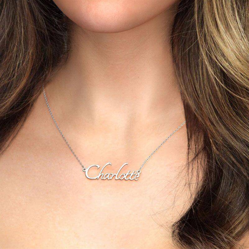 Silver Tangerine Style Name Necklace Item image 4