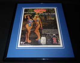 1985 Hawaiian Tropic Suncare &amp; Swimwear 11x14 Framed ORIGINAL Advertisem... - $34.64