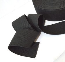 1-5/8 inch / 4 cm wide -3-5yd Black Heavy Duty Waistband Elastic Band EB42 - $5.99+