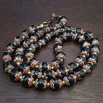Cuentas de estilo veneciano vintage antiguas cuentas de chevron de vidri... - $19.21