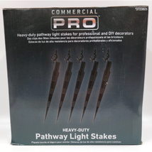 Gemmy Commercial Pro Set of 100 Heavy Duty 9&quot; Pathway Light Stakes Black... - £19.75 GBP