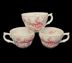 Flat Cup Flora Pink by Nikko Japan Double Phoenix Ironstone Pink Floral ... - $29.37