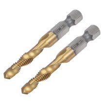 Uxcell Combination Drill And Tap Bit, 1/4&quot; Hex Shank M6 X 1 Metric Titanium - £22.41 GBP