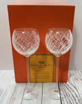 SALVIATI VENEZIA 1859 TWIGS PATTERN 10.5&quot; WINE GLASSES - SET OF 2 - RARE... - $174.99