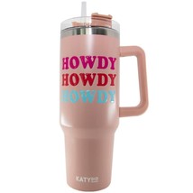 Howdy Western 40 Oz Insulated Stainless Steel Tumbler with Handle - £28.07 GBP