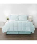 Full Size Microfiber 6-Piece Reversible Bed-in-a-Bag Comforter Set in Aq... - $223.30 CAD