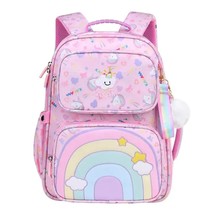 Cute  Children  Backpack Adjustable Strap Backpack Zipper Pompom Pendant s Prima - £96.12 GBP