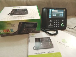 CaptionCall 67Tb Amplified Caption phone Corded w box Manual Cord hearin... - $37.46