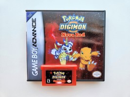 Pokemon Digimon Nova Red Game / Case - Gameboy Advance (GBA) Fire Red Mod USA - £13.65 GBP+