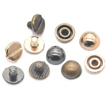 Fujiyuan 15 sets 8mm Alloy Round Mushroom Rivets Studs Buttons Screw Bac... - $5.28