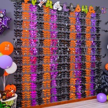 Halloween Party Decoration 2 Pack Black Orange and Purple Bat Photo Booth Props  - £26.14 GBP