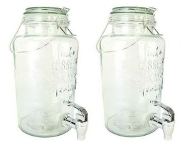 Set of 2 Lemonade Dispensers with Lids and Spigots, Party Beverage Dispe... - $19.99