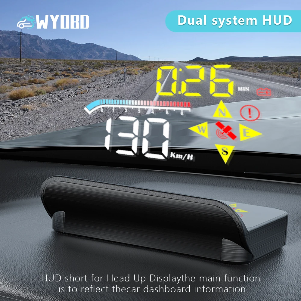 WYOBD M17 Head Up Display OBD2 GPS Dual System HUD Windshield Speed Projector - £43.25 GBP
