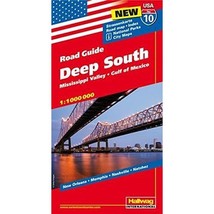 Hallwag USA Deep South Road Map: New Orleans, Memphis, Nashville, Natchez Hallwa - £19.34 GBP