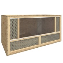 vidaXL Terrarium Brown Engineered wood, glass, steel 31.5 x 15.7 x 15.7 in - $3,616.20 MXN