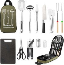 Camping Cooking Utensils Set, Stainless Steel Grill Tools, Camping Bbq C... - $36.99