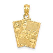 14K Yellow Gold Aces &quot;All In&quot; Pendant - £149.45 GBP