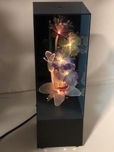 Vintage 1988 Fiber Optic Color Changing Flower Lamp Light Music Box Taiwan - £40.40 GBP