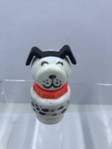 Vintage Fisher Price Little People Firehouse Dalmatian Dog Puppy  - $13.86