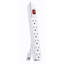 CyberPower GS60304 Power Strip, 6 Outlets, 3 Foot Power Cord White - $18.99