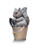 Pudgy Pals Squirrel in Bucket Statue - $62.90 CAD
