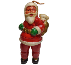 Santa Claus &amp; 2 Headed Monkey Empire Christmas Ornament Vintage Plastic Kitsch - £27.28 GBP