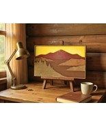 Mountain Sunset Layered Wood Wall Art – 5-Layer Nature Landscape Decor - $44.00