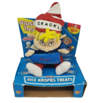 Vintage Rice Krispies Treats Kellogs Crackle Stuffed Animal Plush Toy Doll Box - £36.88 GBP